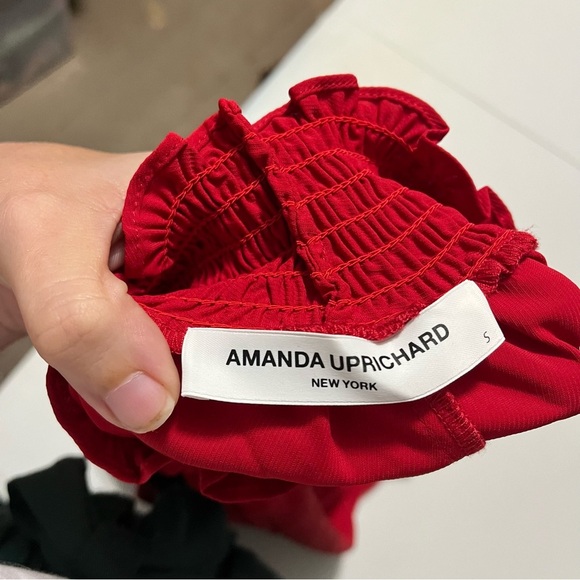 Amanda Uprichard Scarlett Red Noemi Mini Smocked Dress Small I2 - Picture 5 of 9